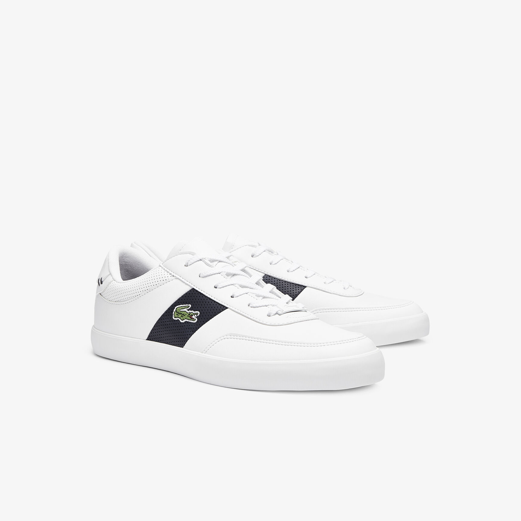 Men's Court-Master Leather and Synthetic Perforated Trainers