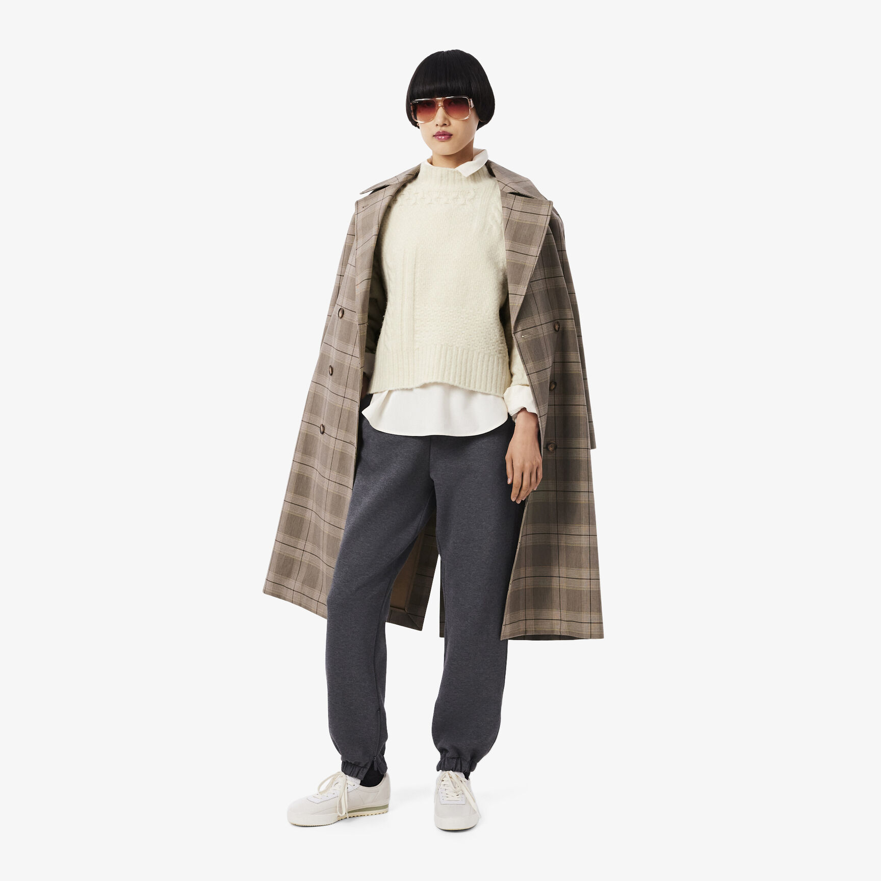 Patchwork Effect High Neck Wool Sweater - AF3974-00-XFJ