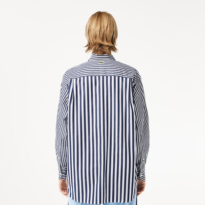 Lacoste X Bandier Striped Cotton Poplin Shirt