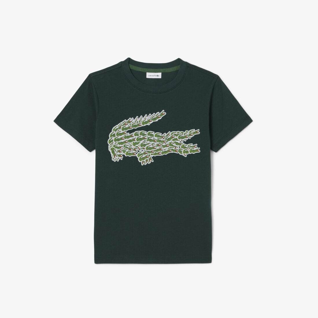تي شيرت قطني بطبعة تمساح Crocodile Print Cotton T-shirt - TJ0830-00-YZP