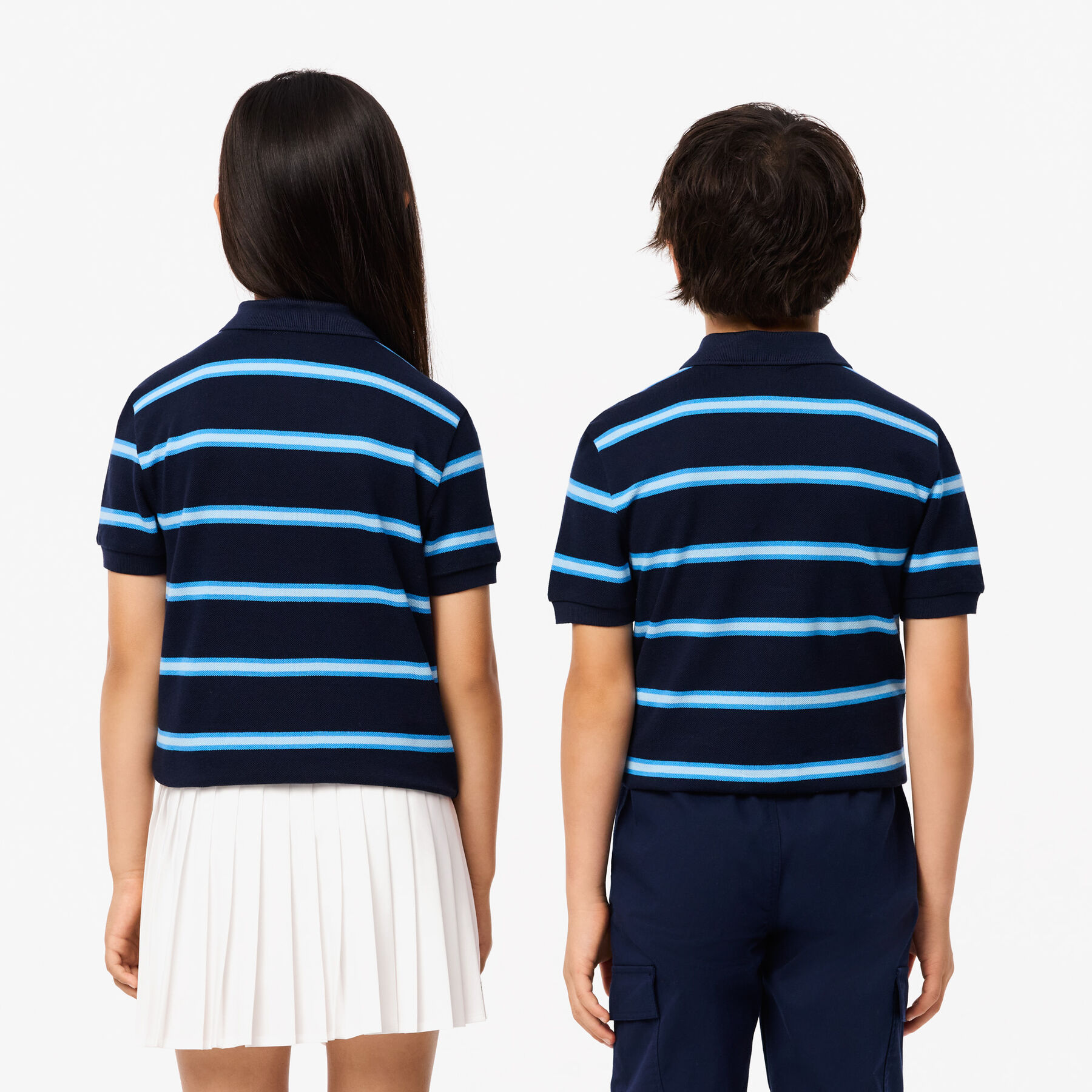 Boys' Lacoste Striped Pique Polo Shirt boys lacoste striped pique polo shirt