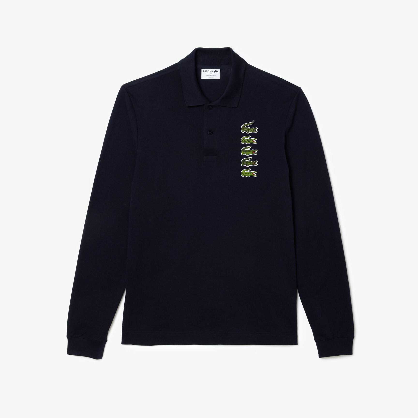 Long-Sleeved Original L.12.12 Multi Badge Polo Shirt - PH3462-00-HDE