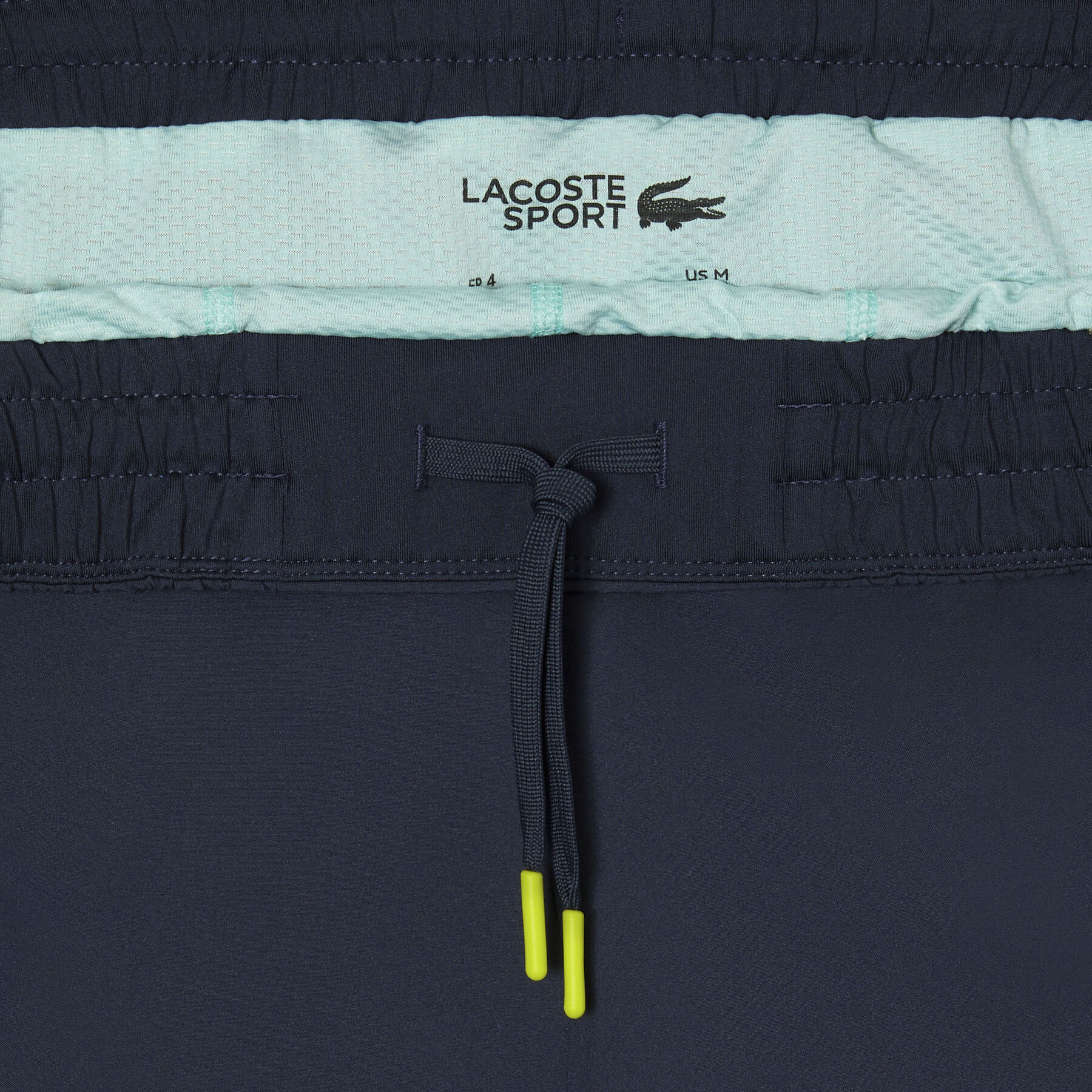 men s two tone lacoste sport shorts with built in undershorts