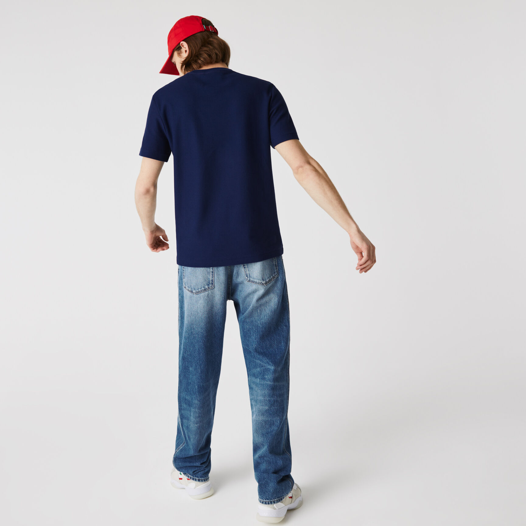 تي شيرت مقلم من القطن العضوي متعرج الملمس للرجال مجموعة Made in France تي شيرت مقلم من القطن العضوي متعرج الملمس للرجال مجموعة Made in France