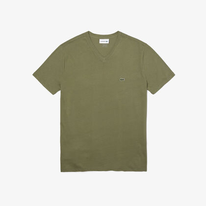 Lightweight Cotton Pima V Neck T-shirt