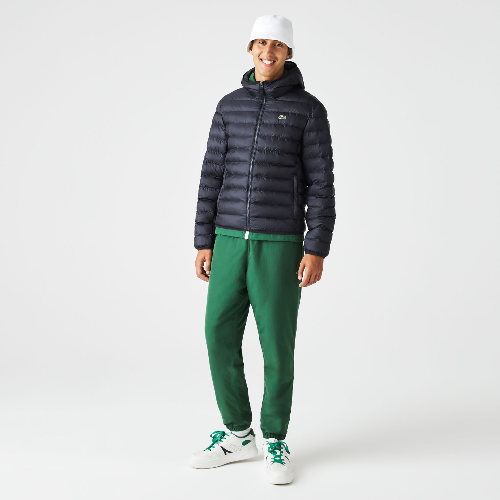 Men's Lacoste Quilted Hooded Short Jacket Men's Lacoste Quilted Hooded Short Jacket - BH0539-00-HDE