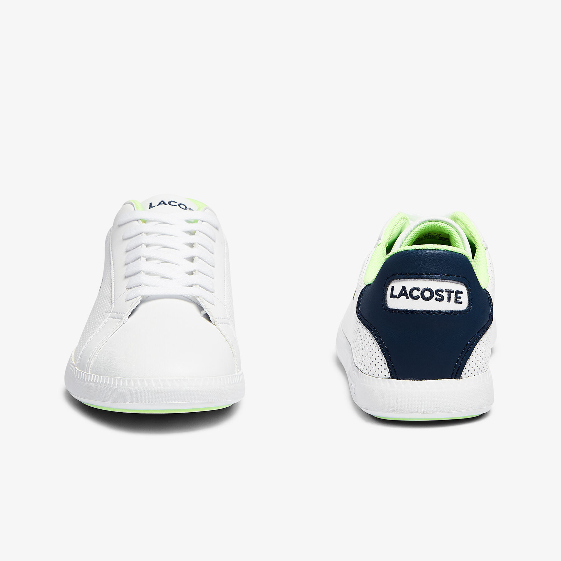 lacoste juniors  graduate synthetic perforated trainers