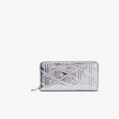 Large Zipped Metallic Billfold
