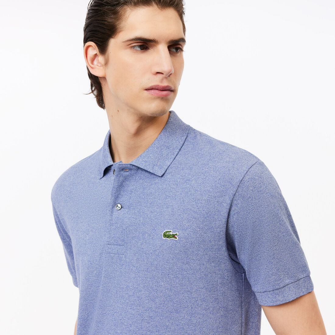 قميص بولو مارل كلاسيكي بمقاس L.12.12 Original L.12.12 Heathered Petit Pique Cotton Polo Shirt - L1264-00-1GF