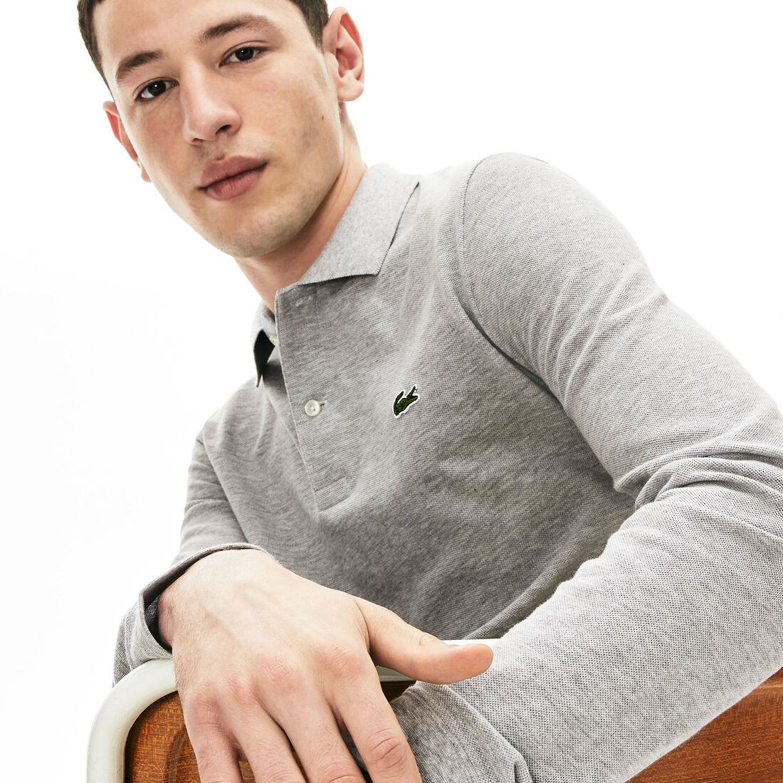 Slim Fit L.12.12 Long Sleeved Polo Shirt Slim Fit L.12.12 Long Sleeved Polo Shirt - PH4013-00-CCA