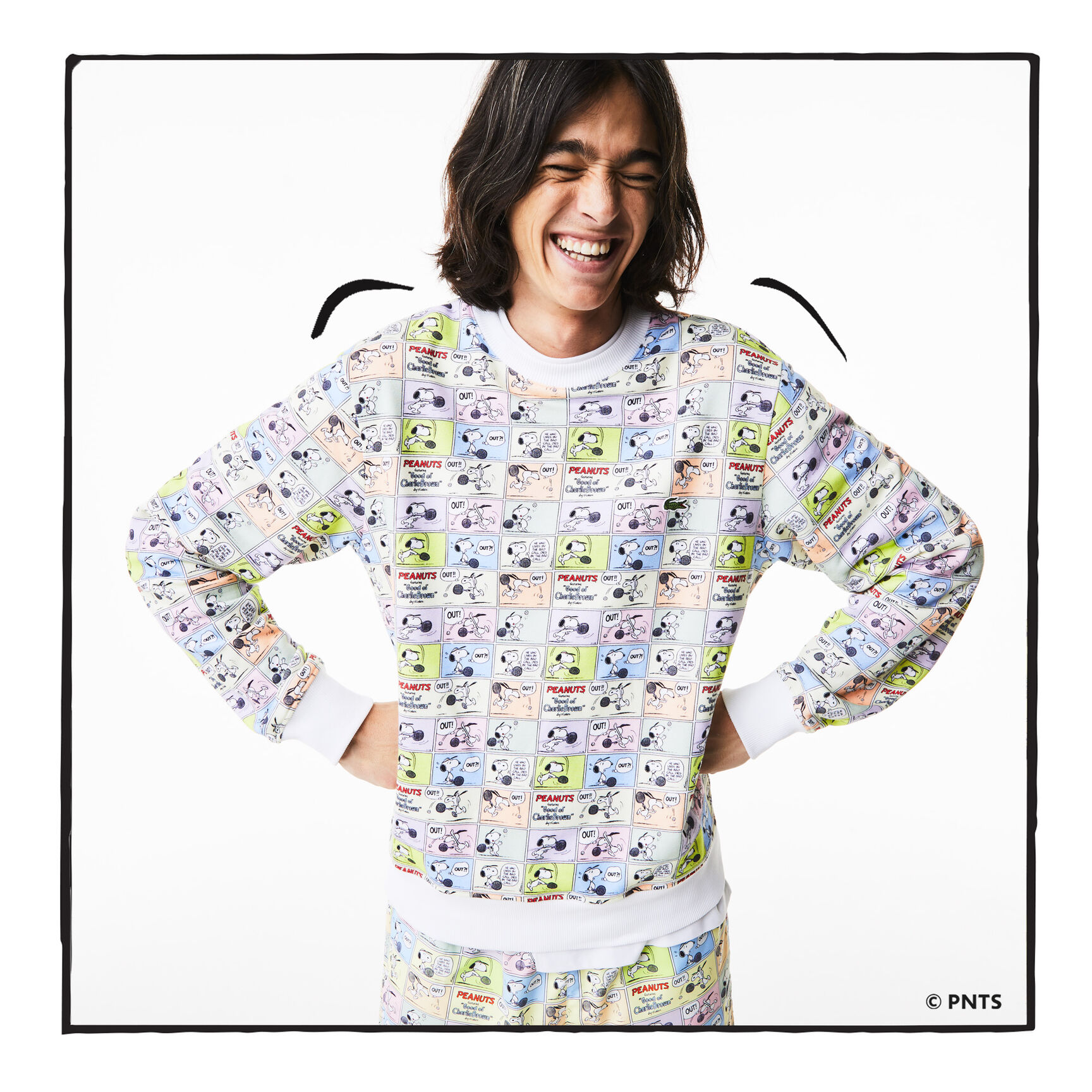 سويت شيرت من القطن العضوي للجنسين من Lacoste x Peanuts