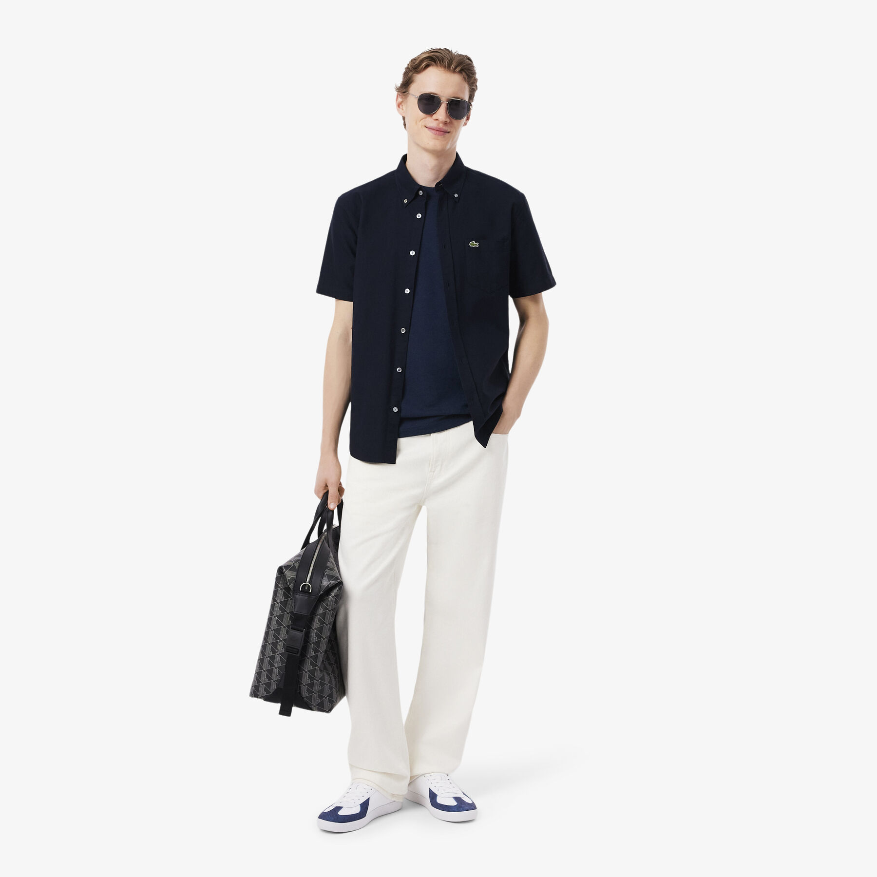 Heavy Cotton and Linen Pique T-shirt lacoste heavy cotton and linen pique t shirt