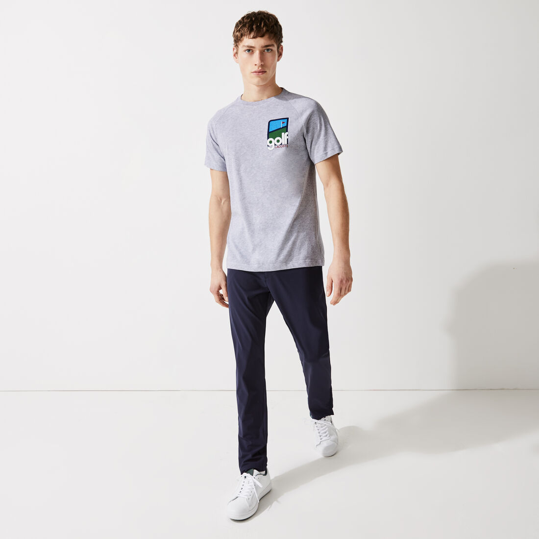 Men's Lacoste SPORT 3D Design Breathable Cotton Golf T-shirt Men's Lacoste SPORT 3D Design Breathable Cotton Golf T-shirt