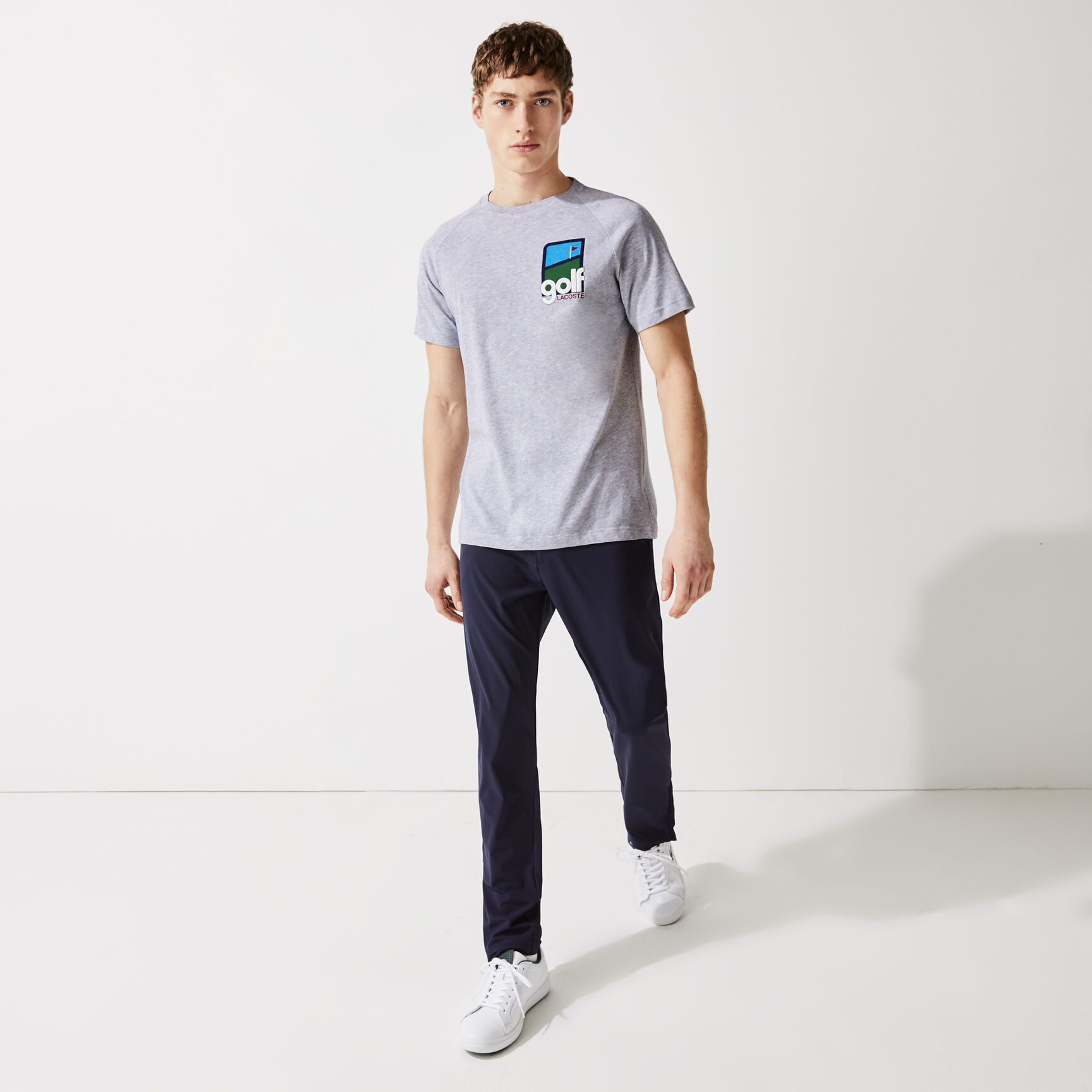 Men's Lacoste SPORT 3D Design Breathable Cotton Golf T-shirt Men's Lacoste SPORT 3D Design Breathable Cotton Golf T-shirt