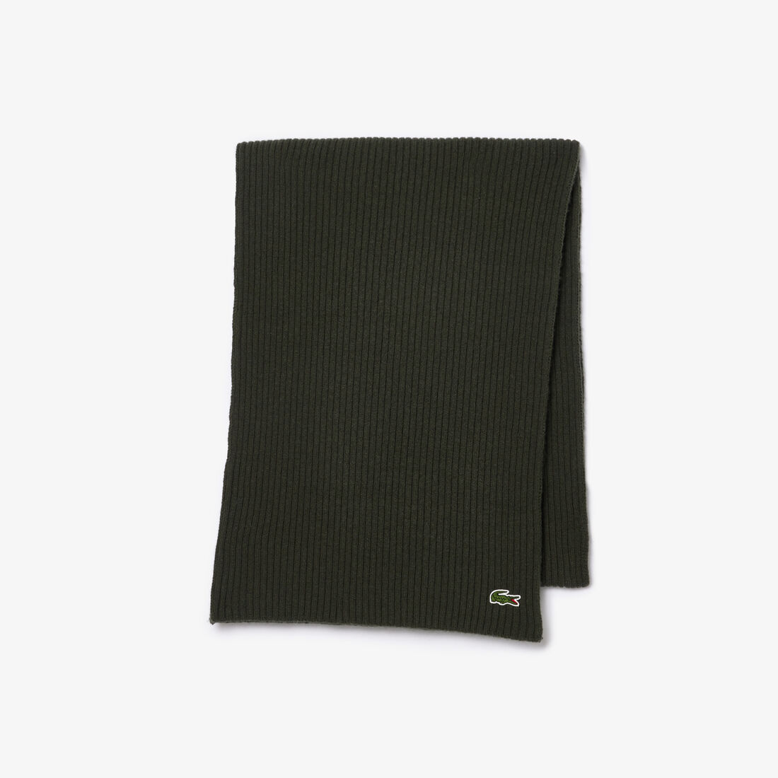 Unisex Lacoste Ribbed Wool Scarf - RE0058-00-L7A