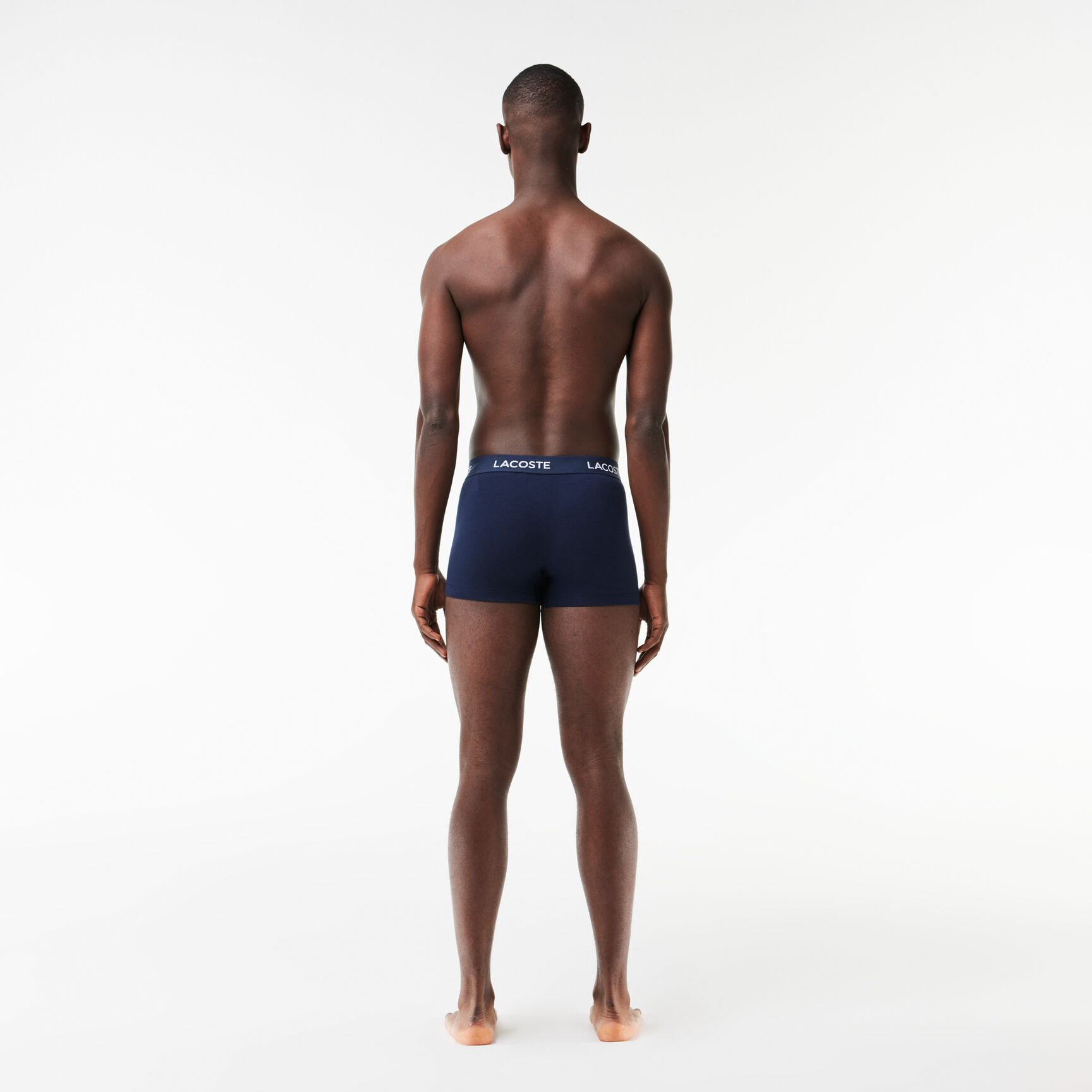 مجموعة من 3 سراويل داخلية للرجال لاكوست Men's 3-Pack Lacoste Logo Waist Trunks - 5H7686-00-EV9