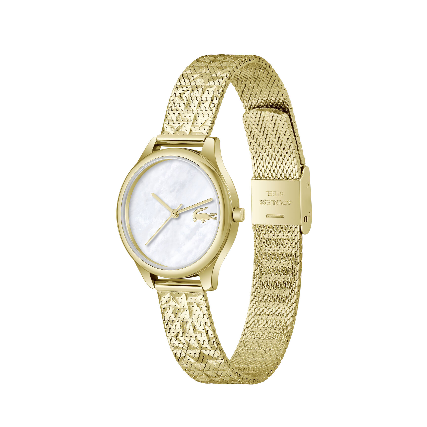 ساعة ستيل مطلية بالذهب بتصميم نحيف للسيدات Thin Gold-Plated Steel Women's Watch - 2001500-GOLD