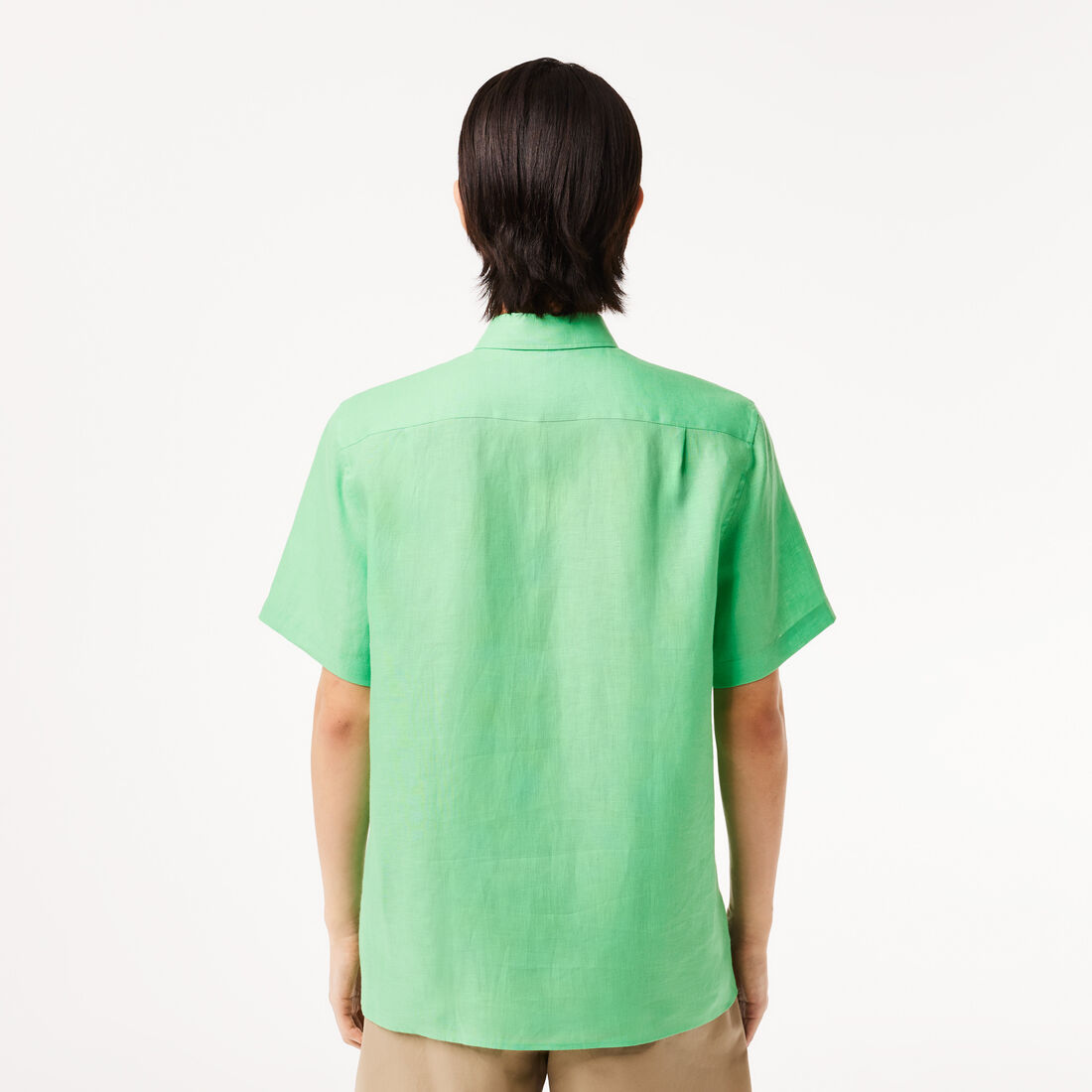 Short Sleeved Linen Shirt Men's Lacoste Short Sleeve Linen Shirt - CH5699-00-UYX