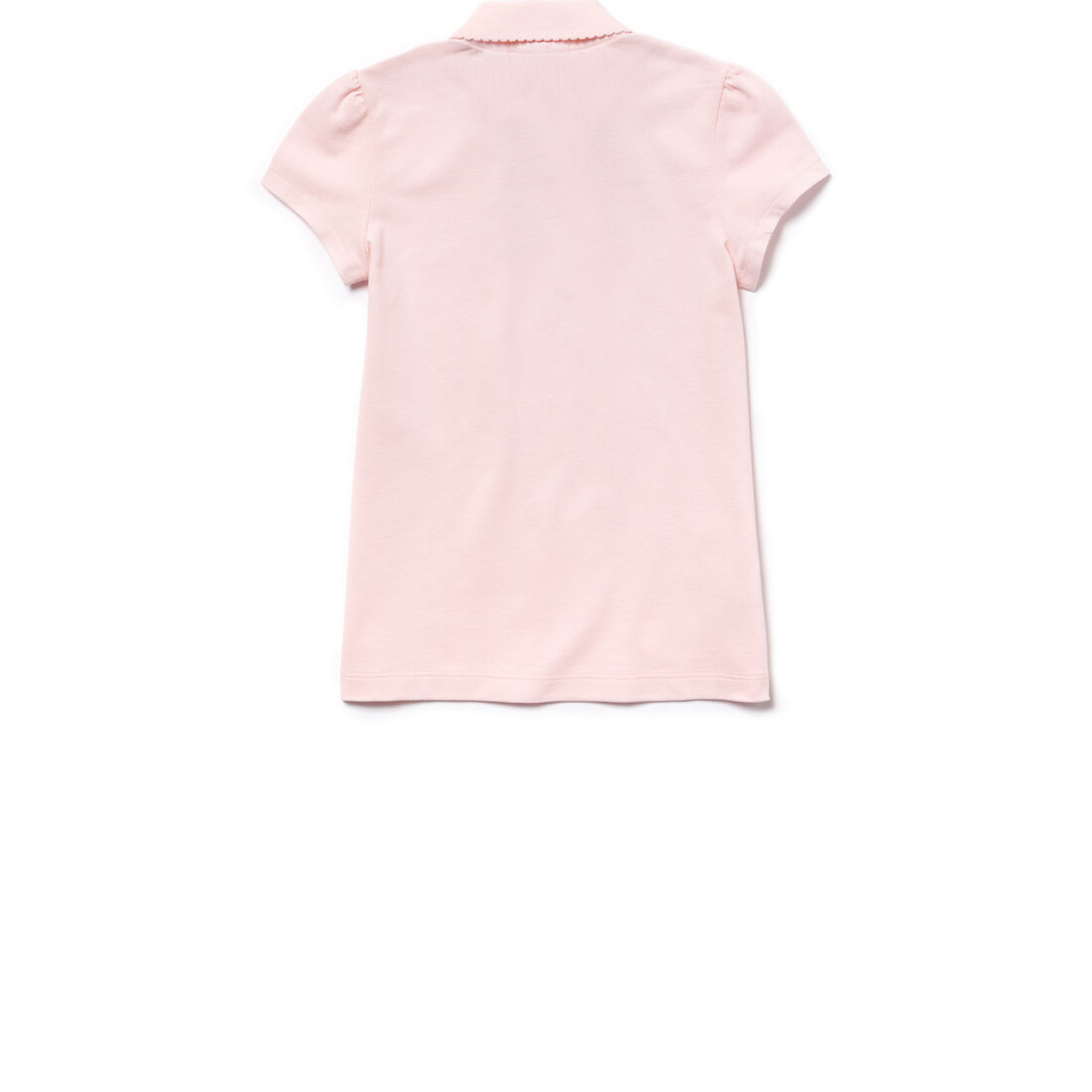 قميص بولو بيكيه بياقة مزخرفة Girls' Lacoste Scalloped Collar Mini Pique Polo Shirt - PJ3594-00-T03