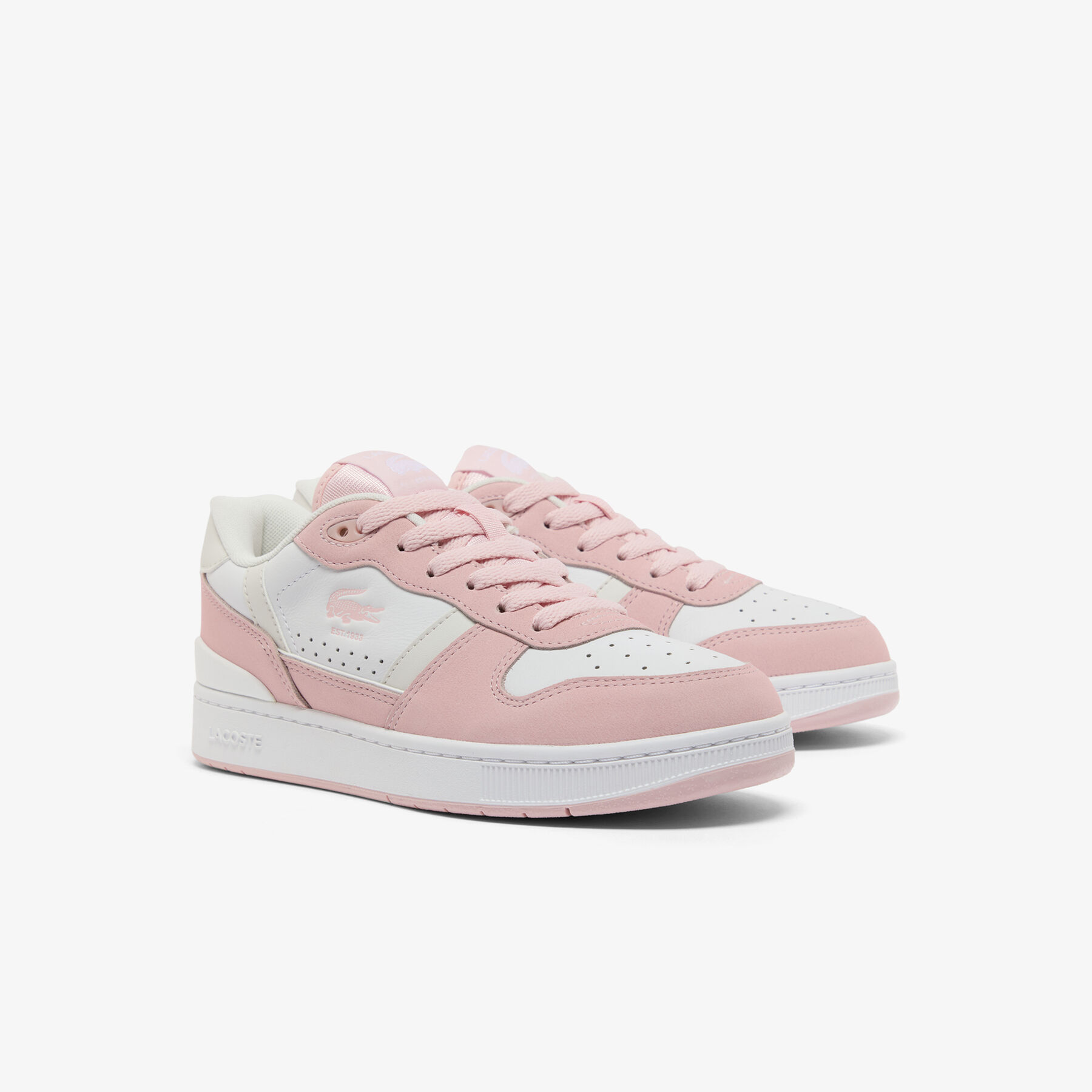 lacoste women s t clip set leather sneakers