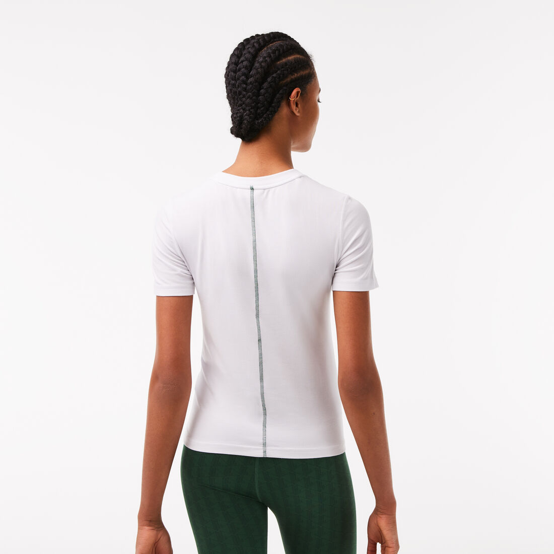 تيشيرت من مزيج قطن بفتحة رقبة مستديرة للنساء تيشيرت من مزيج قطن بفتحة رقبة مستديرة للنساء