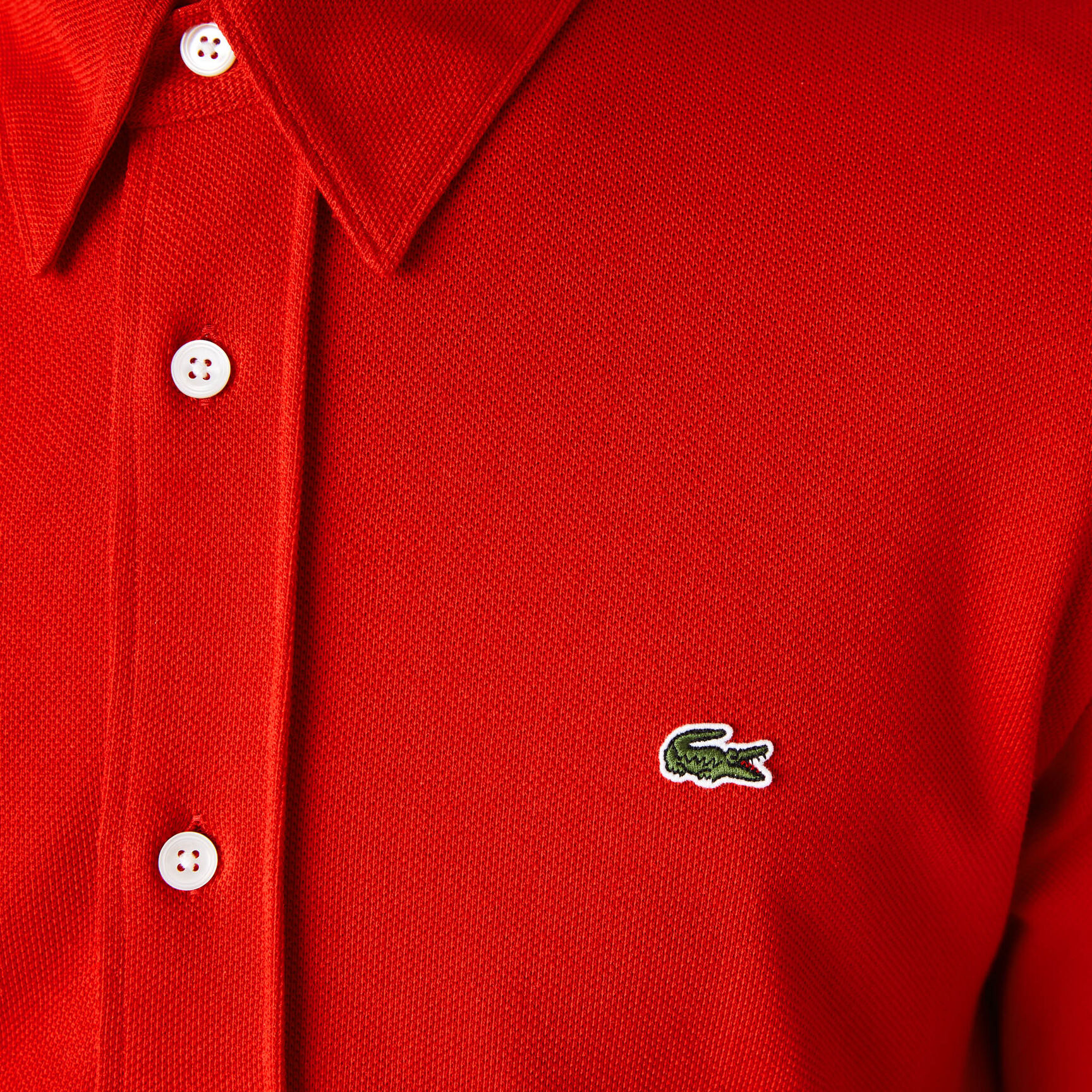 قميص لاكوست قطن بيكيه بقصة ضيقة للرجال قميص لاكوست قطن بيكيه بقصة ضيقة للرجال