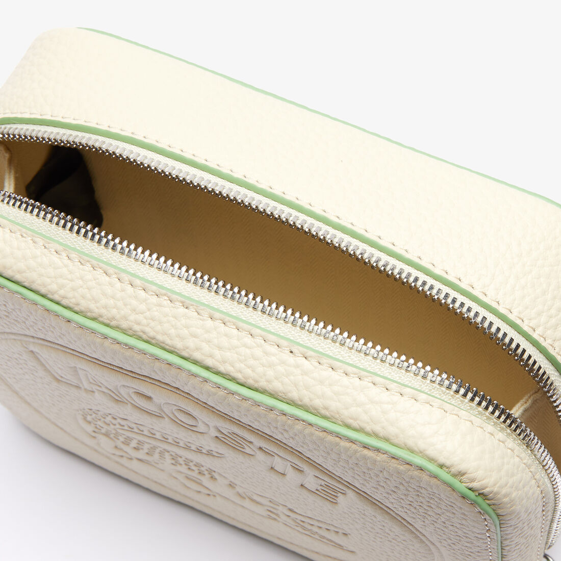 حقيبة من الجلد المحبب مع حزام كتف قابل للفصل من مجموعة Croco Crew للنساء حقيبة من الجلد المحبب مع حزام كتف قابل للفصل من مجموعة Croco Crew للنساء