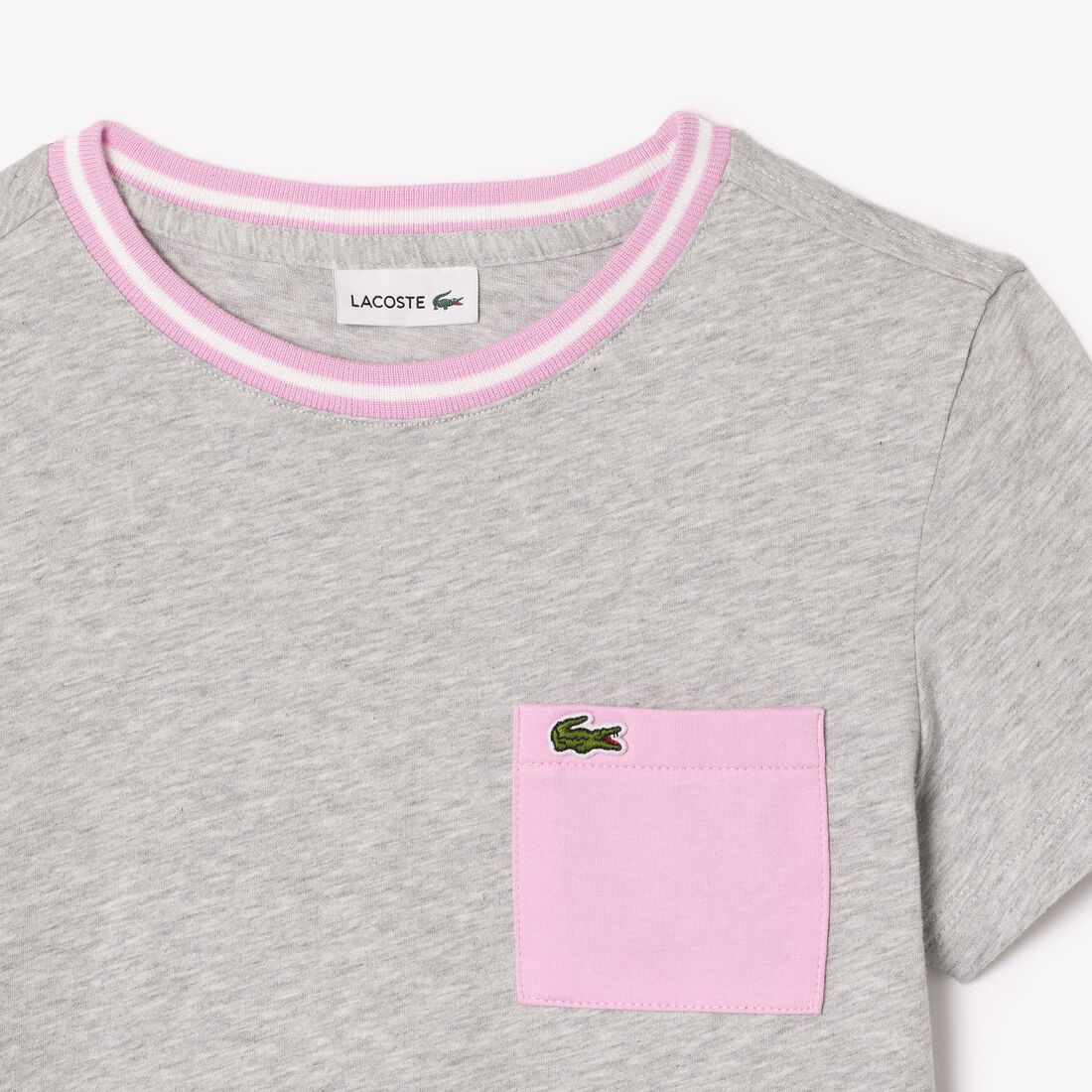 Contrast Print Cotton T-shirt Contrast Pocket Cotton T-shirt - TJ7295-00-IP2