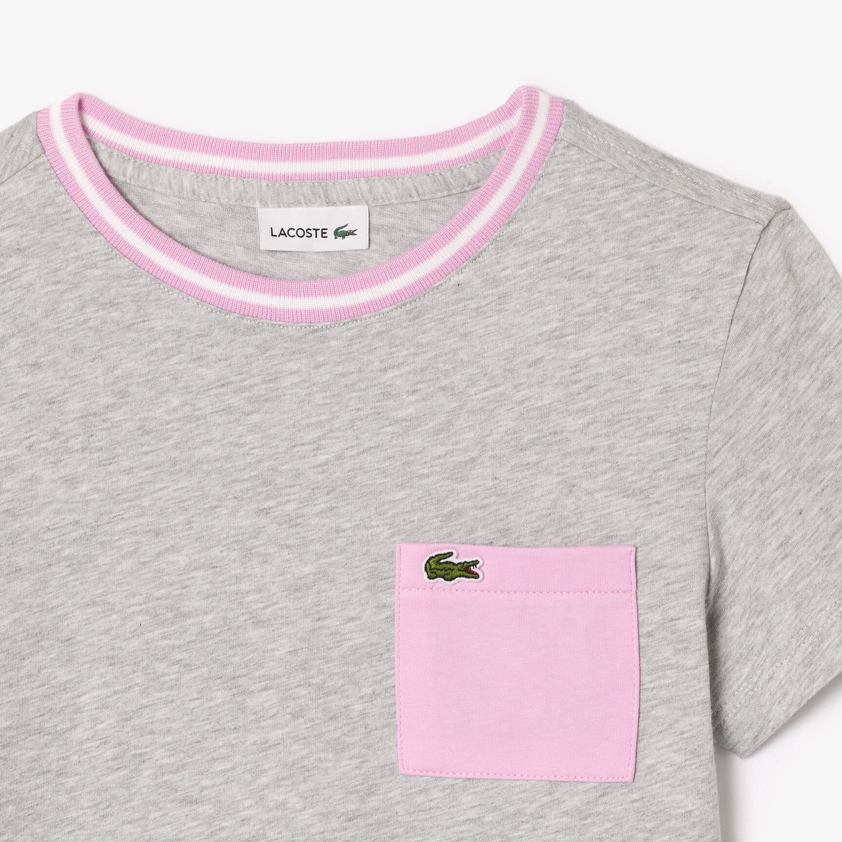 Contrast Print Cotton T-shirt Contrast Pocket Cotton T-shirt - TJ7295-00-IP2