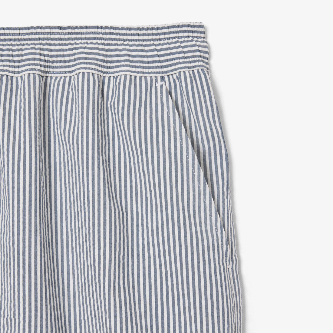 شورت سباحة مخطط متوسط الطول Mid Length Striped Textured Swim Trunks - MH9089-00-HXI