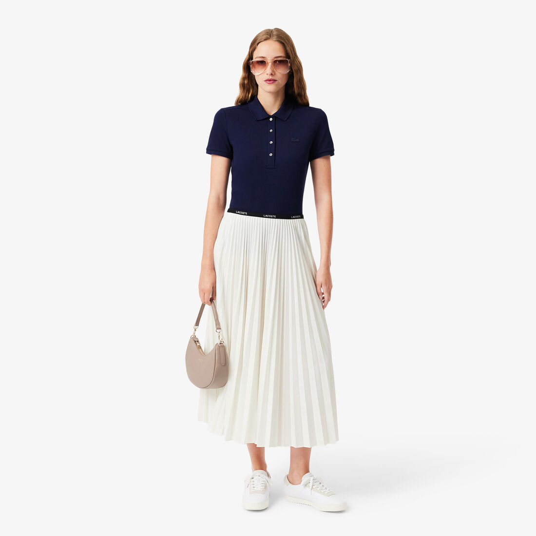 Long Pleated Elasticated Waist Skirt Long Pleated Elasticated Waist Skirt - JF1402-00-70V