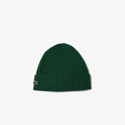 Rib Knit Brushed Wool Beanie