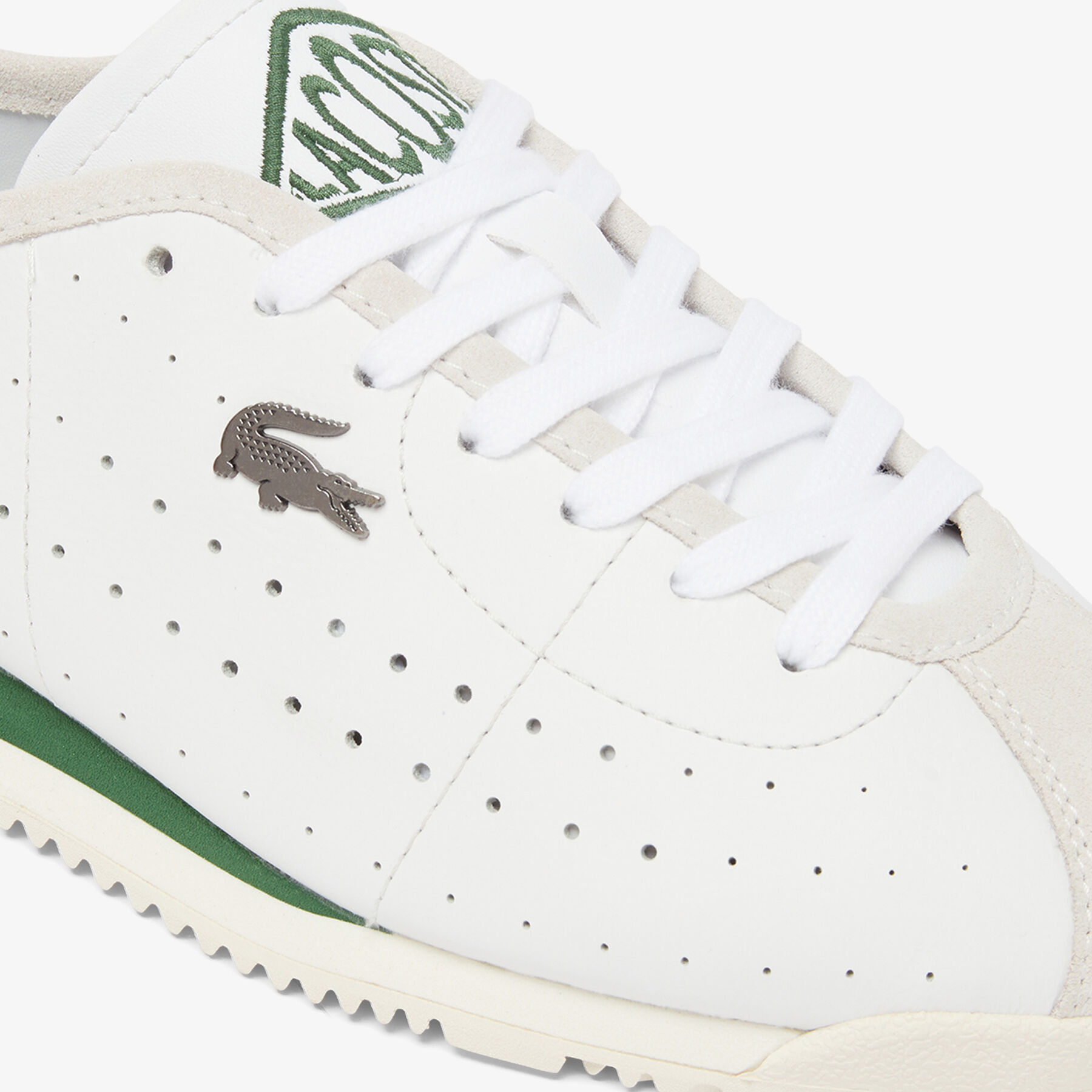 حذاء رياضي نسائي من الجلد بقصة منخفضة Women's Club-Low Leather Sneakers - 49SFA0043-1R5