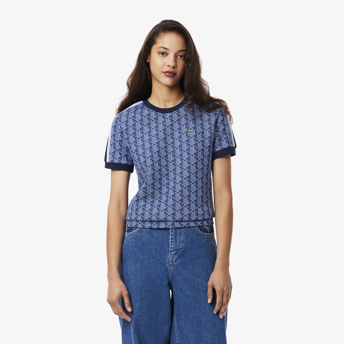 Slim Fit Monogram Jacquard T-shirt - TF3244-00-AIT