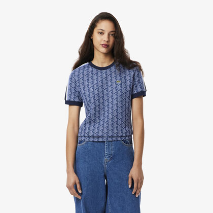 Slim Fit Monogram Jacquard T-shirt