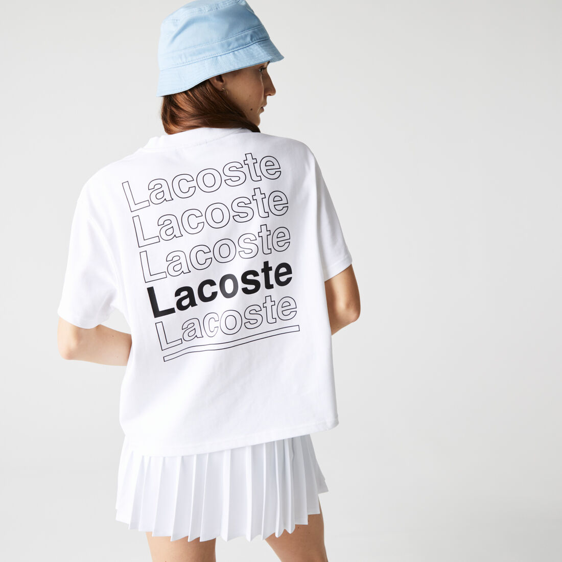Women’s Lacoste L!VE Crew Neck Loose Print Cotton T-shirt Women’s Lacoste L!VE Crew Neck Loose Print Cotton T-shirt