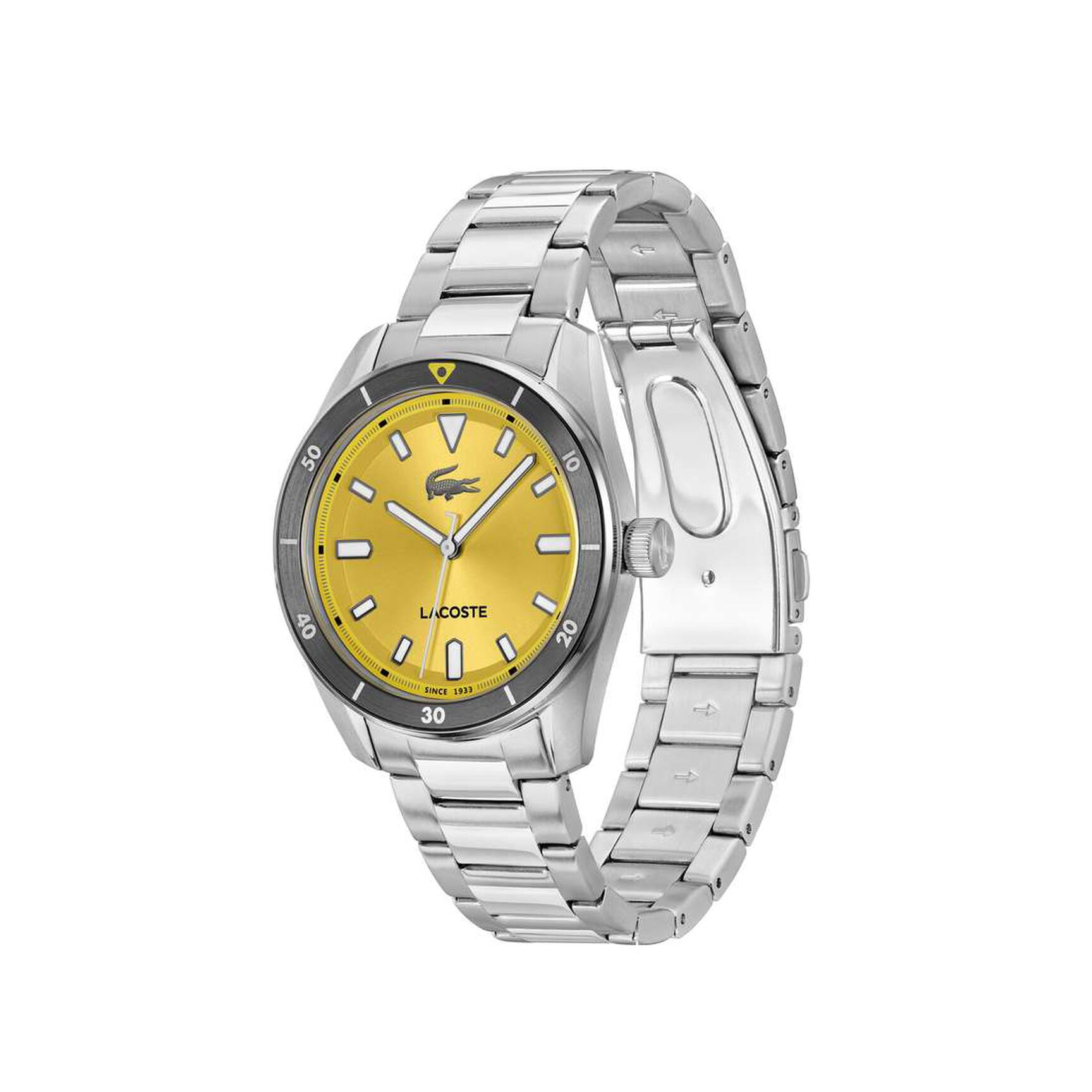 Men Stainless Steel Bracelet 3 Hand Quartz Watch - 2011426-SLV