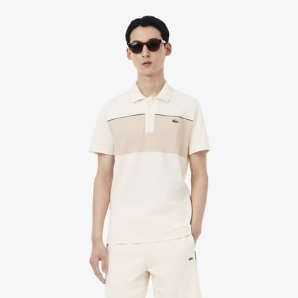 Regular Fit Colour-block Pique Polo Shirt