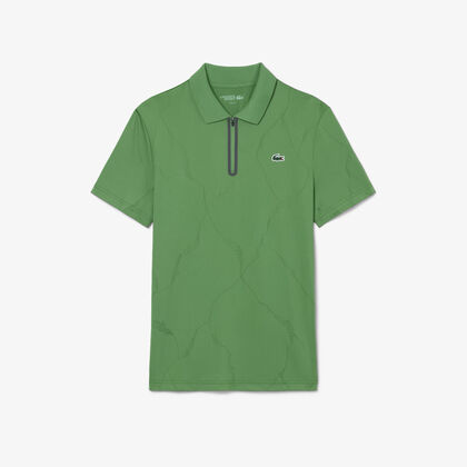 lacoste ultra dry jacquard crocodile tennis polo shirt