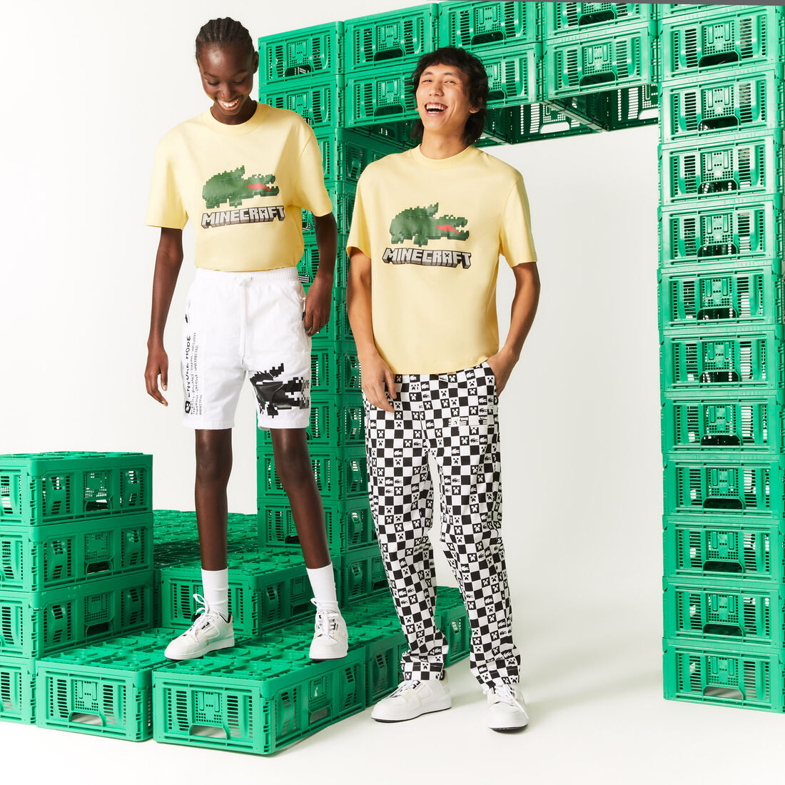 Unisex Lacoste x Minecraft Print Organic Cotton T-Shirt Unisex Lacoste x Minecraft Print Organic Cotton T-Shirt