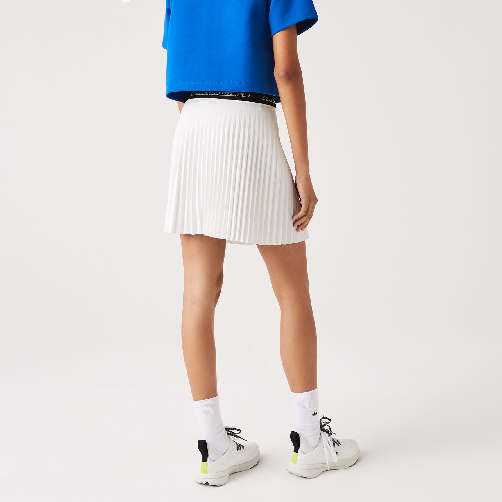 Women's Lacoste Elasticised Waist Short Pleated Skirt