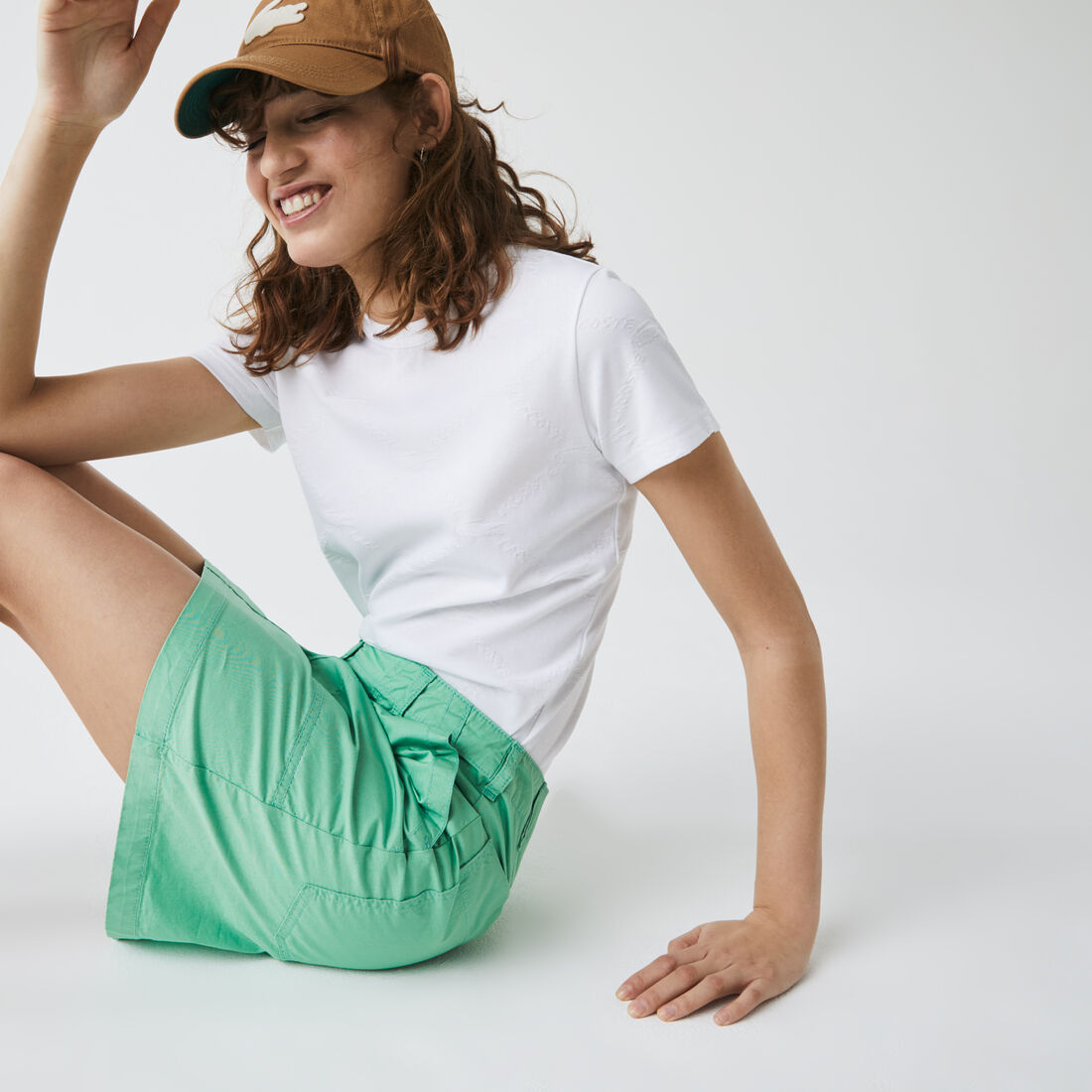 Women’s Lacoste LIVE Crew neck Monogram Patterned T-shirt Women’s Lacoste LIVE Crew neck Monogram Patterned T-shirt