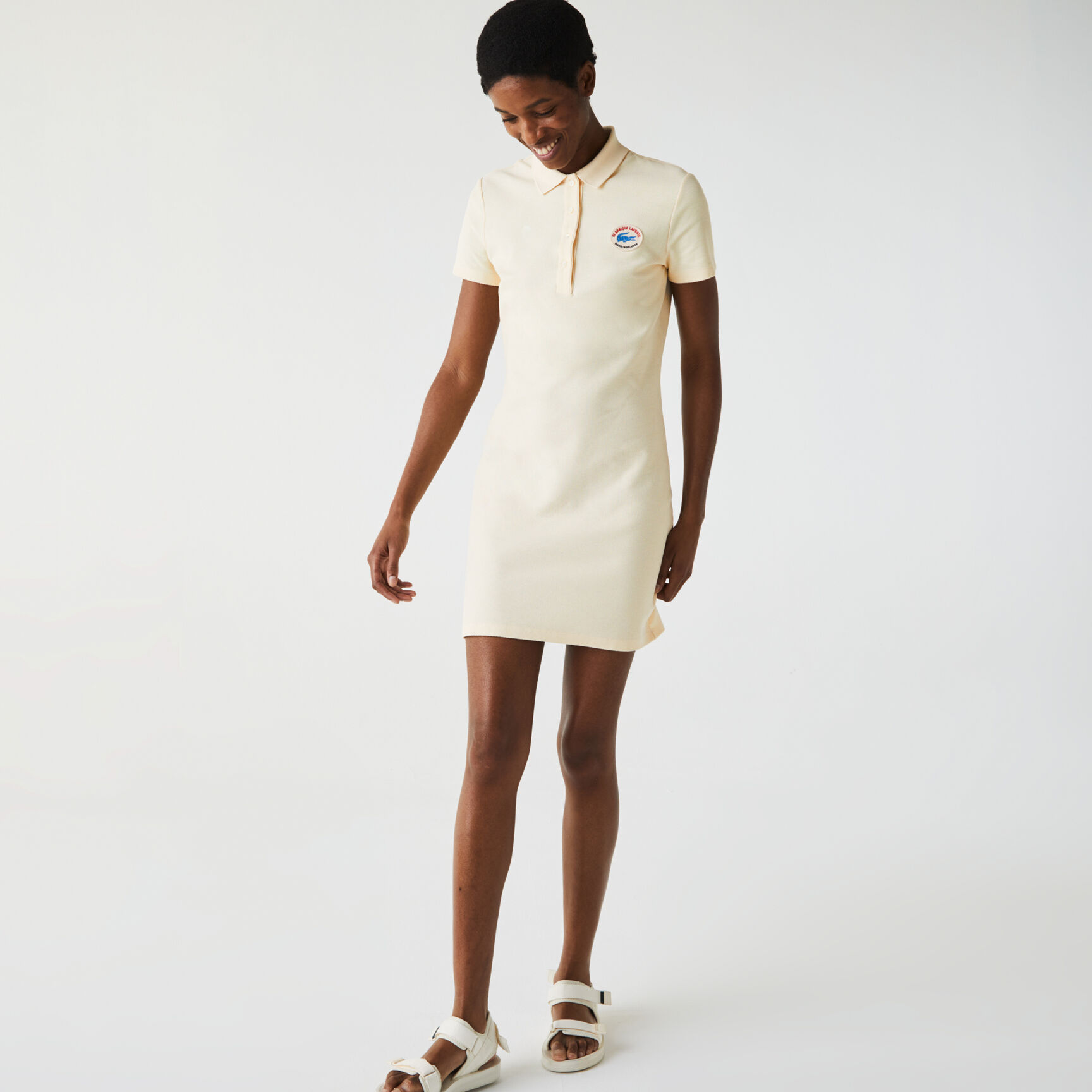 Women’s Made In France Organic Textured Cotton Piqué Polo Dress