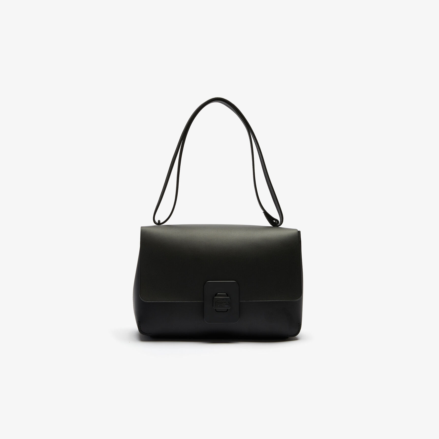 Women’s Croco Turn Crocodile Clasp Large Leather Shoulder Bag