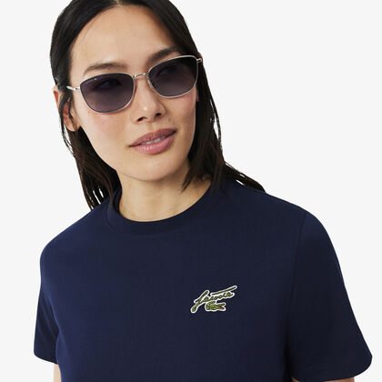 Relaxed Fit Badge Accent Cotton T-shirt