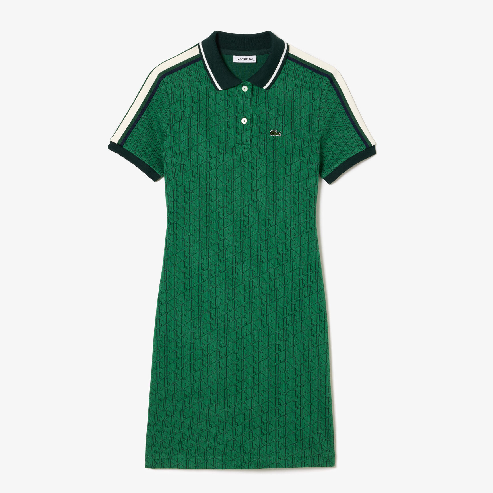 معطف ترنش لاكوست بقصّة فضفاضة للنساء Slim Fit Lacoste Monogram Jacquard Dress - EF1676-00-QIJ
