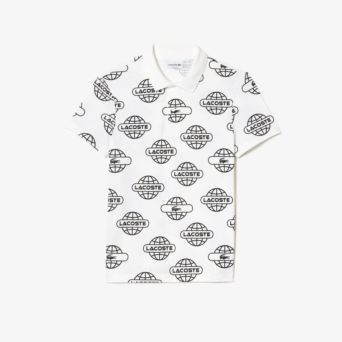 Globe Print Ultralight Pique Lacoste Movement Polo Shirt Globe Print Ultralight Pique Lacoste Movement Polo Shirt - PH1175-00-AU8