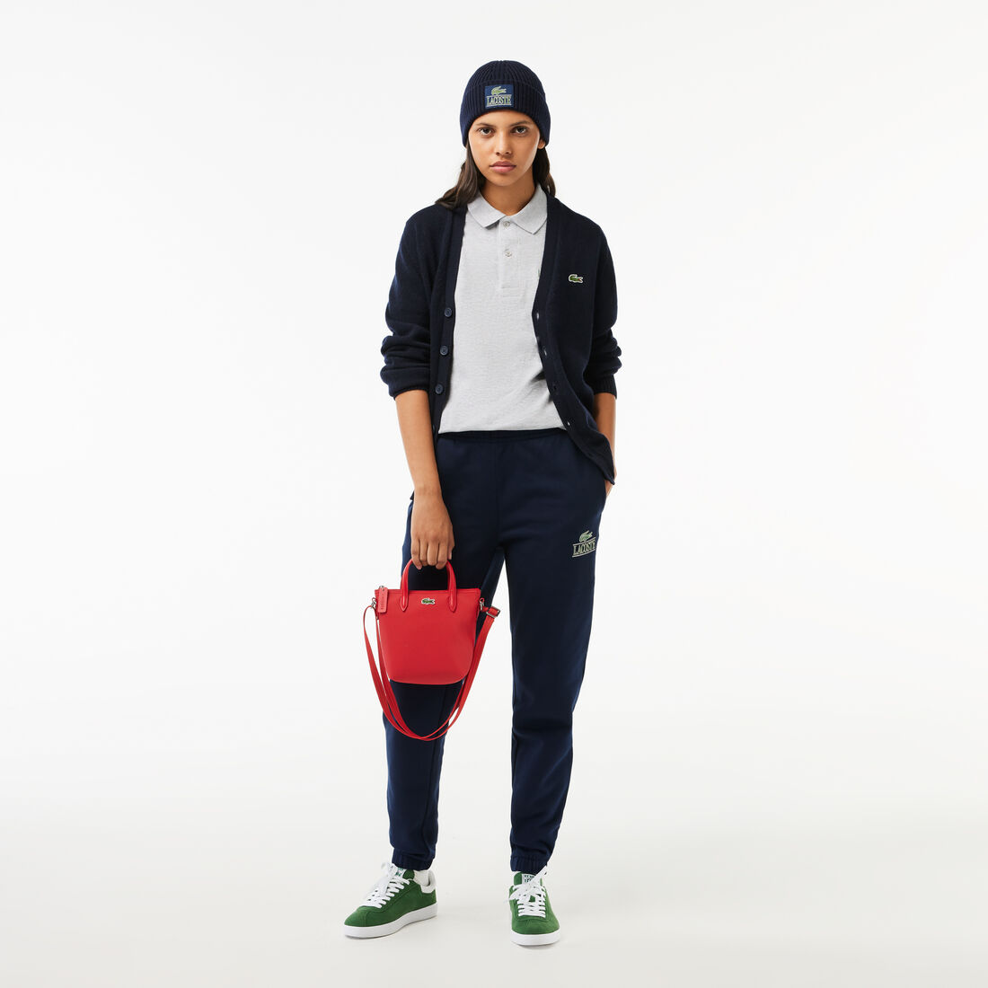 بنطال رياضي بقصّة عادية مقسم بألوان Signature Print Jogger Track Pants - XH1211-00-166