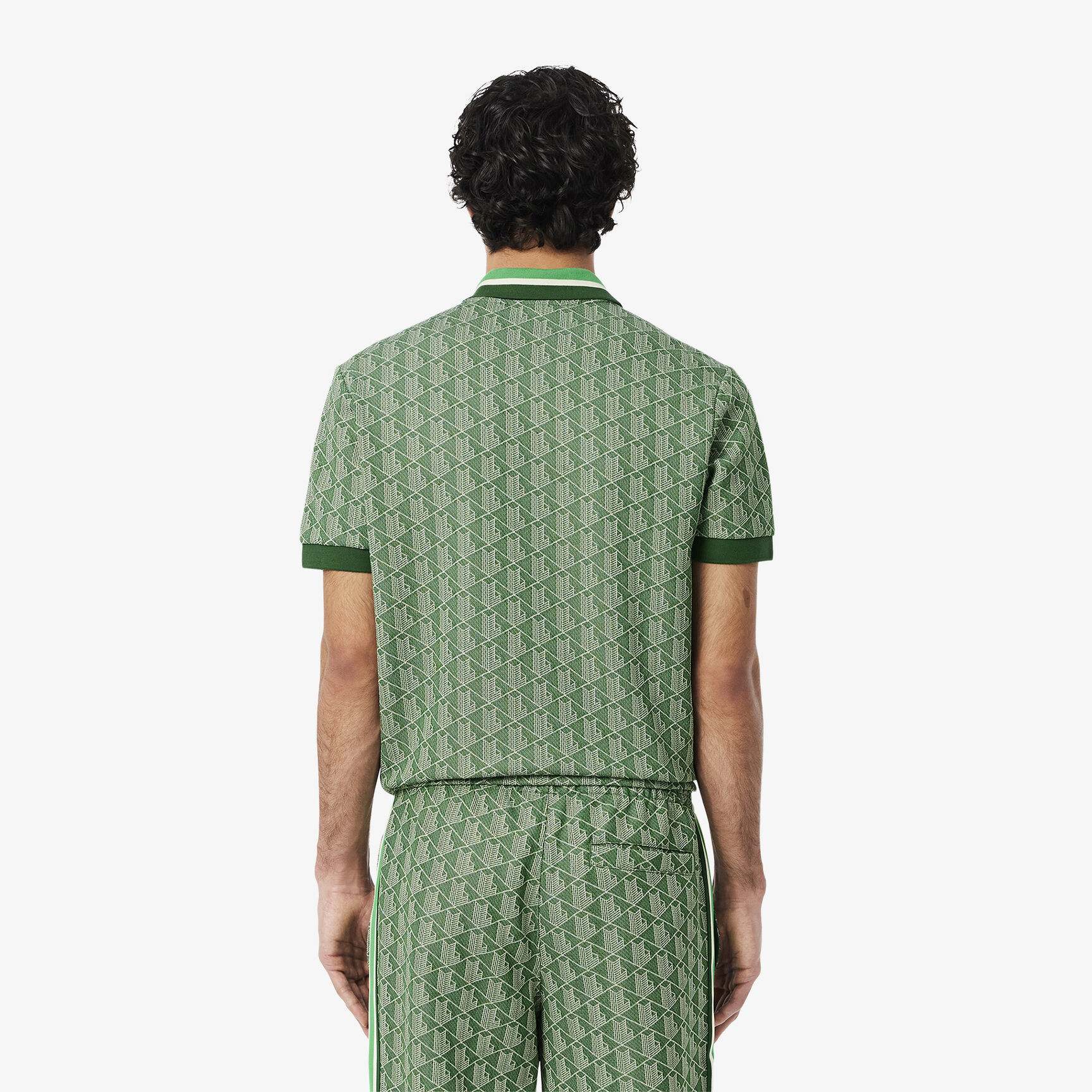 Classic Fit Monogram Jacquard Polo Shirt Classic Fit Monogram Jacquard Polo Shirt - DH1417-00-HEI