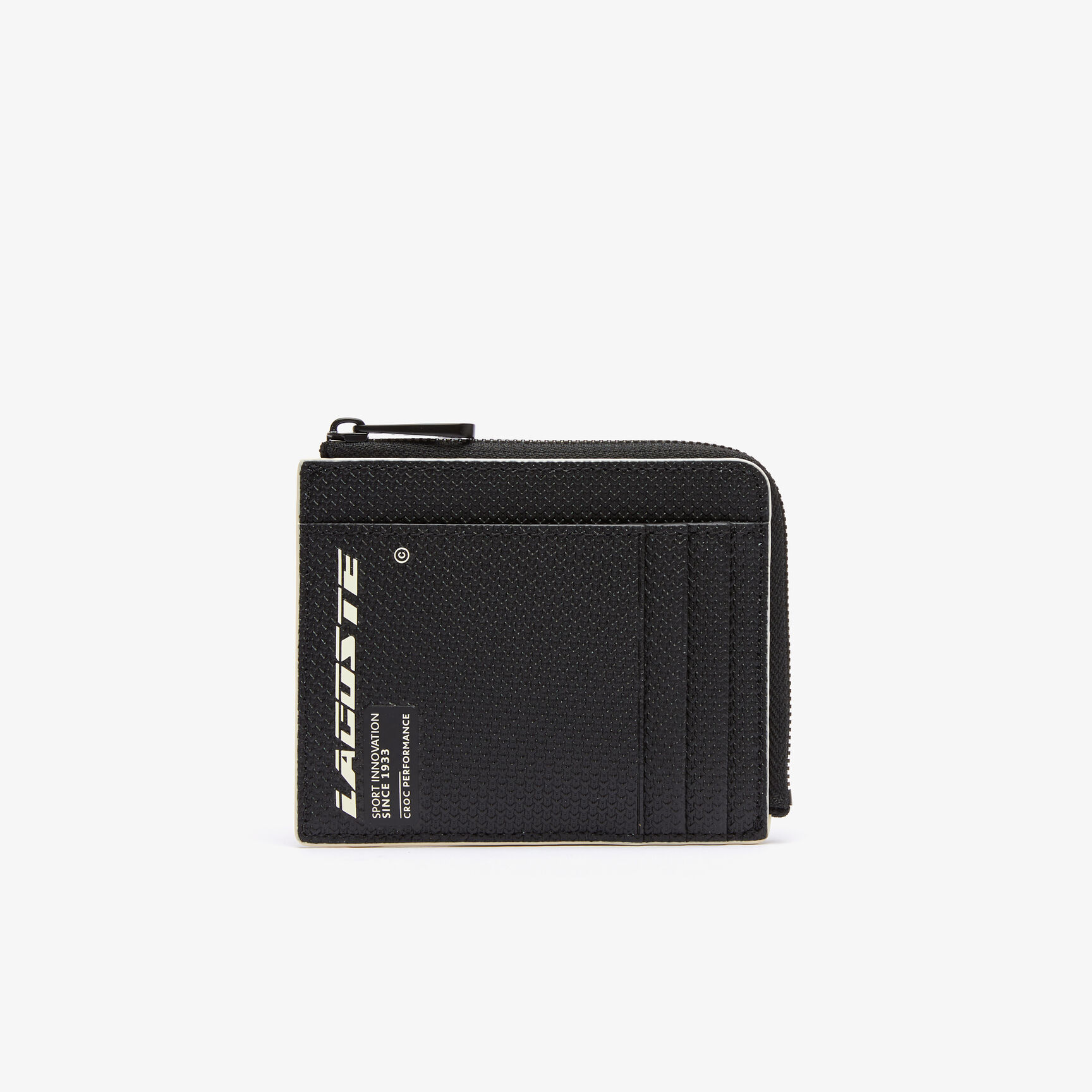 حافظات بطاقات لاكوست بنقشة حروف بلون مغاير للرجال حافظات بطاقات لاكوست بنقشة حروف بلون مغاير للرجال